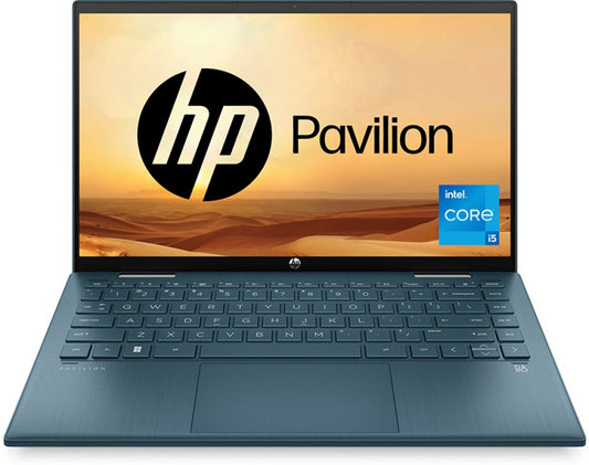 HP Pavilion Intel Core i5 11th Gen - (16 GB/512 GB SSD/Windows 11 Home) 14-dy1049TU Thin and Light Laptop - 14 Inch, Spruce Blue, 1.52 Kg, With MS Office