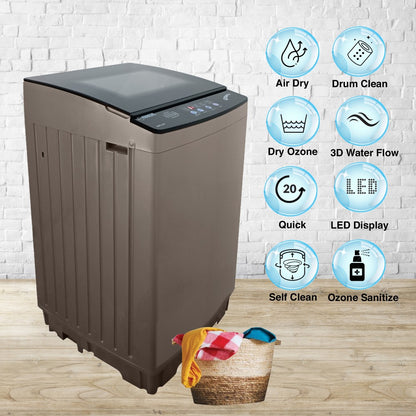 Equator 10.2 kg Ozone Sanitize and Saree Cycle Fully Automatic Top Load Washing Machine Beige - EWTL 810