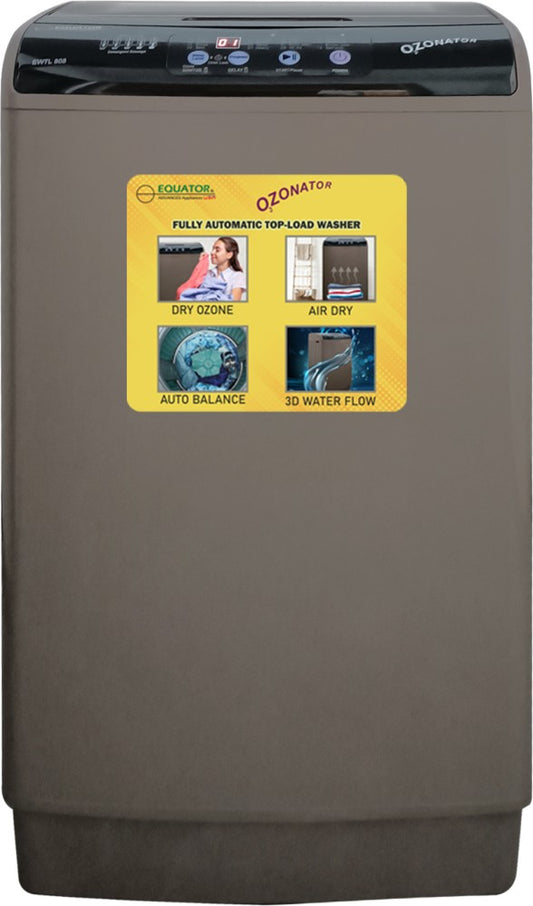 Equator 8 kg Ozone Sanitize and Saree Cycle Fully Automatic Top Load Washing Machine Beige - EWTL 808