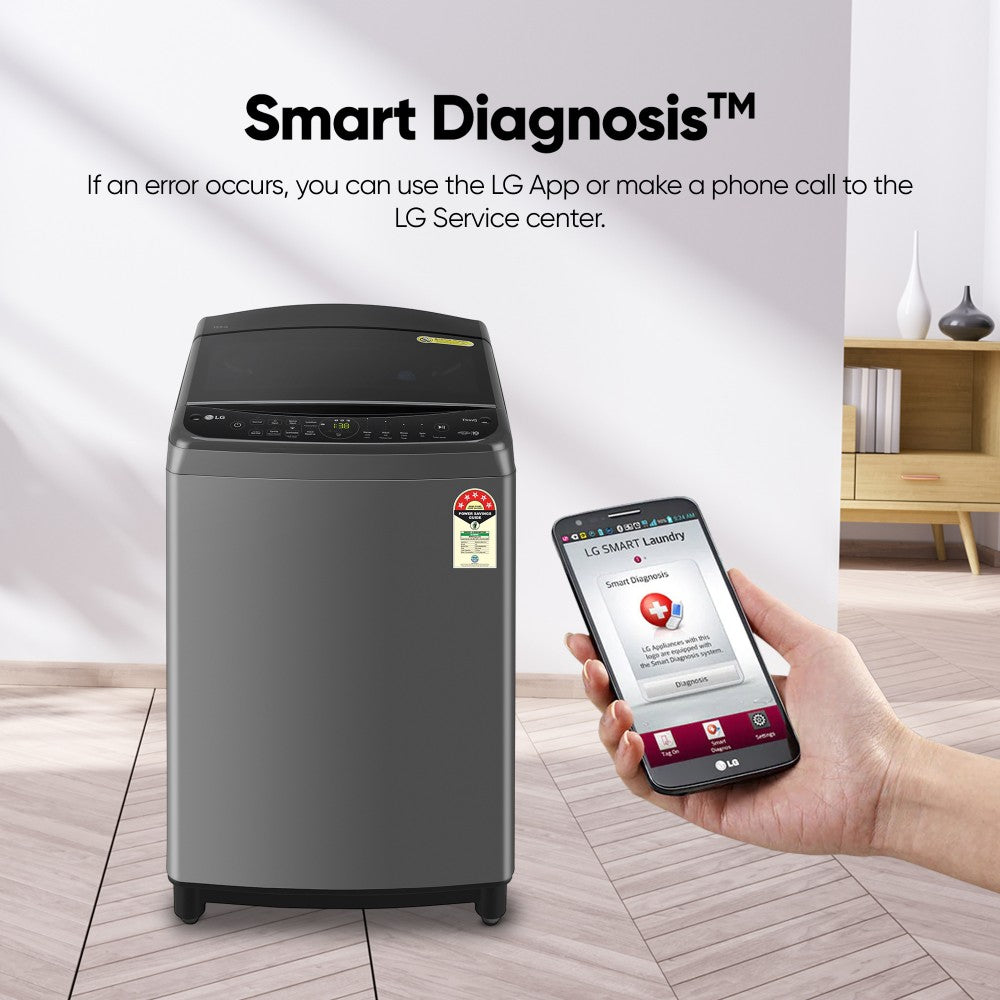 LG 10 kg AI Direct Drive Technology Fully Automatic Top Load Washing Machine Grey - THD10NWM