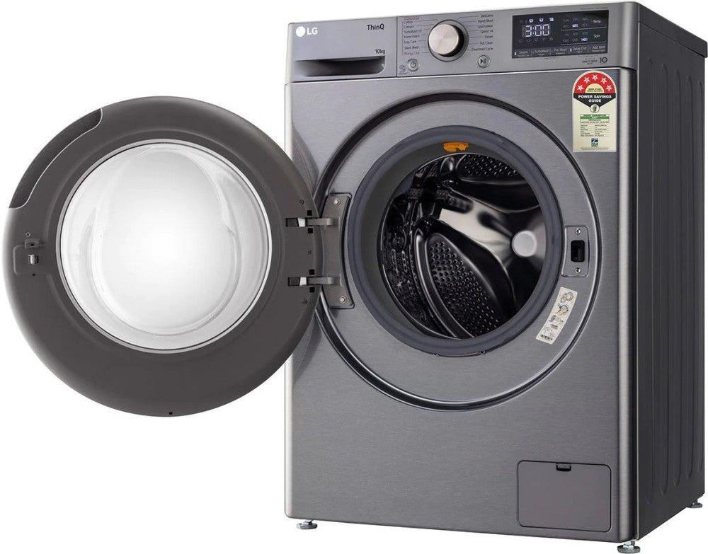 LG 10 kg AI Direct Drive Technology Fully Automatic Front Load Washing Machine with In-built Heater Silver - FHP1410Z7P