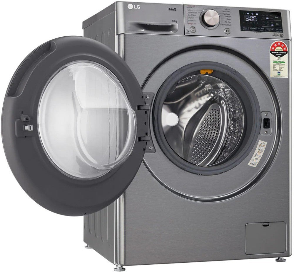 LG 10 kg AI Direct Drive Technology Fully Automatic Front Load Washing Machine with In-built Heater Silver - FHP1410Z7P