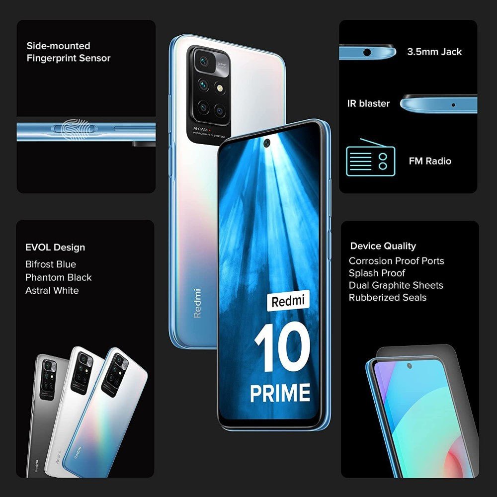 Redmi 10 Prime (Bifrost Blue, 64 GB) - 4 GB RAM