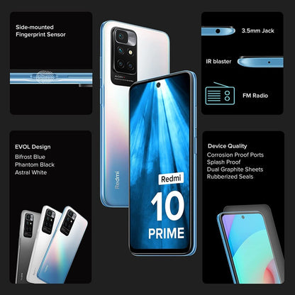 Redmi 10 Prime (Bifrost Blue, 128 GB) - 6 GB RAM