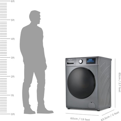 Motorola 10.5 kg 5 Star Smart Wi-Fi Enabled Inverter Technology Fully Automatic Front Load with In-built Heater Grey - 105FLIWBM5DG