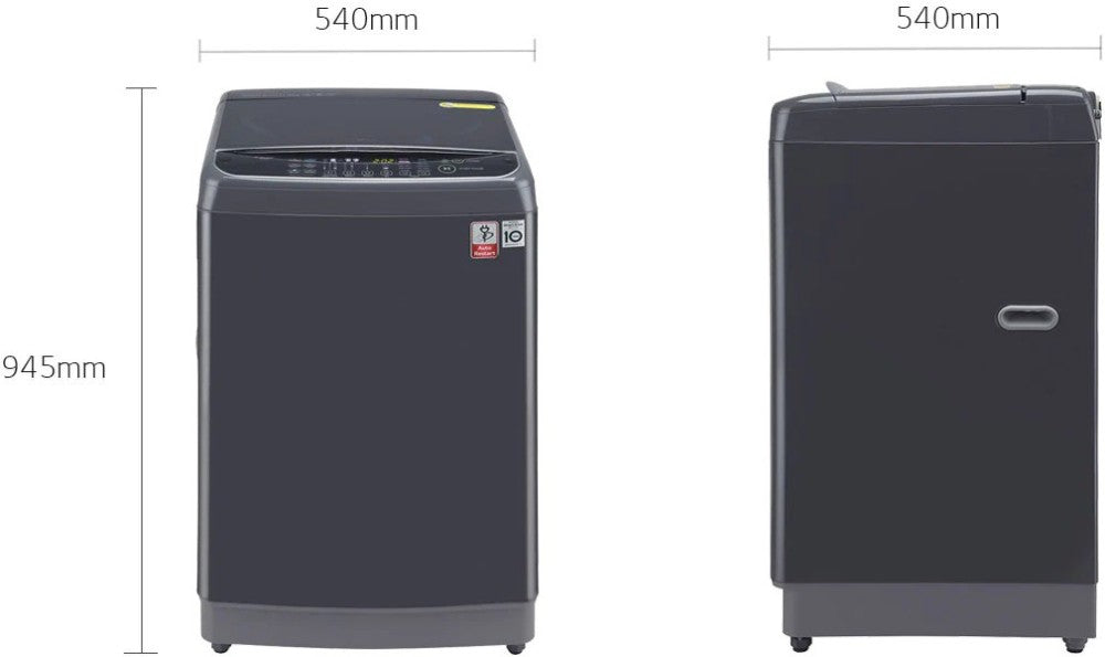 LG 11 kg Fully Automatic Top Load Washing Machine with In-built Heater Black - THD11STM