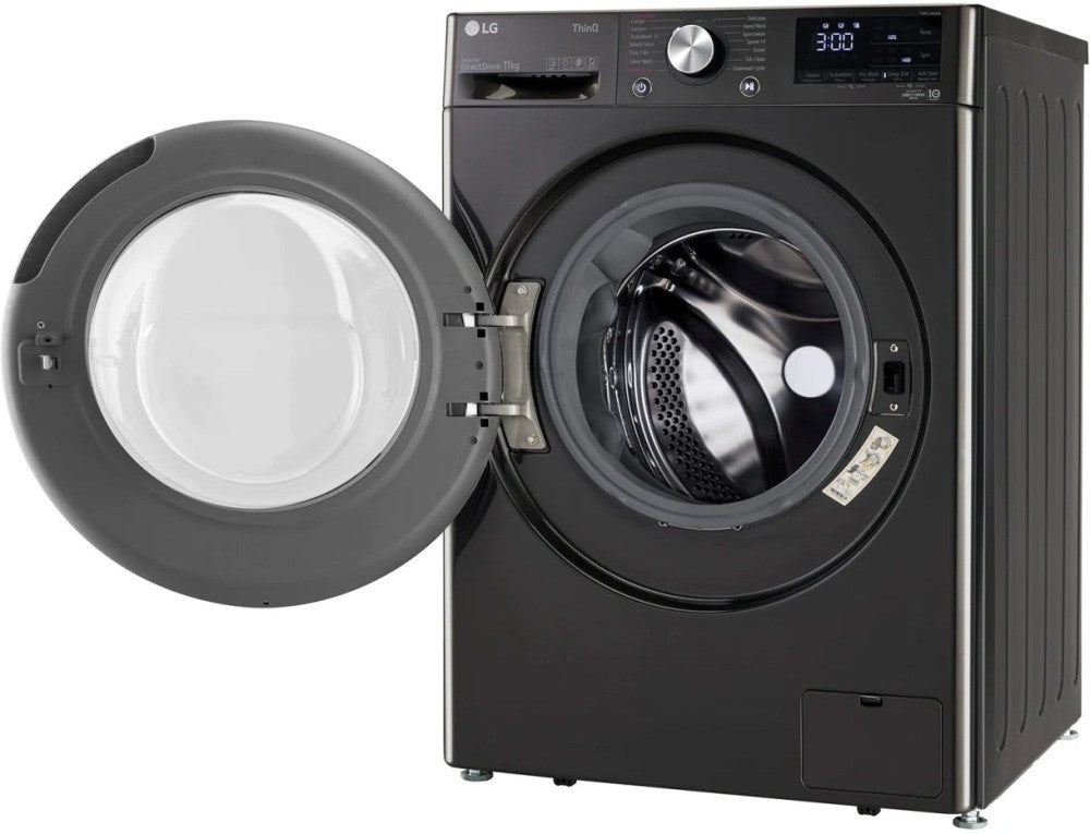 LG 11 kg Fully Automatic Front Load Washing Machine with In-built Heater Black - WM FHP1411Z9B