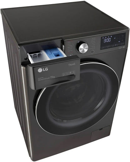 LG 11 kg Fully Automatic Front Load Washing Machine with In-built Heater Black - WM FHP1411Z9B