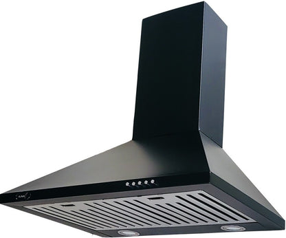 ruwa PEARL 60 Wall Mounted Chimney - Black 1100 CMH