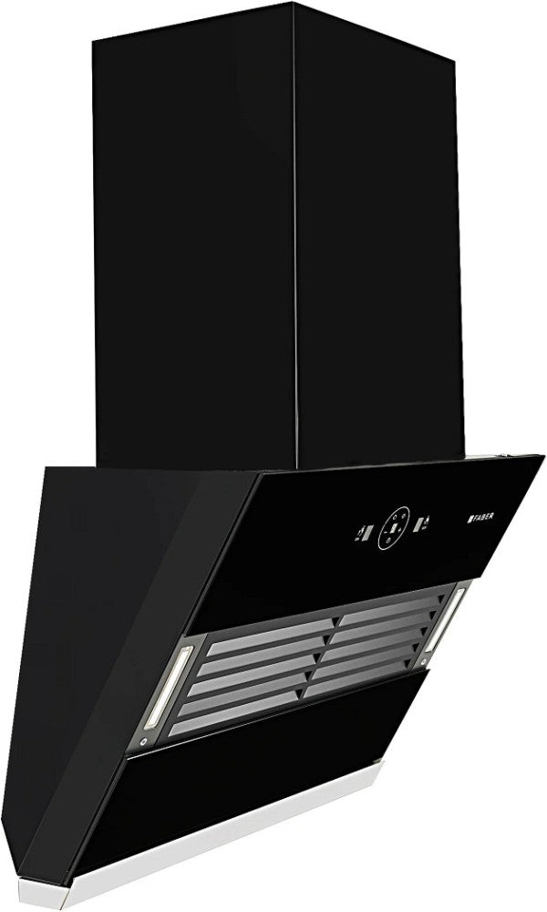 Faber HOOD VERTIGO FL SC AC BK 60 Auto Clean Wall Mounted Chimney - Black 1200 CMH