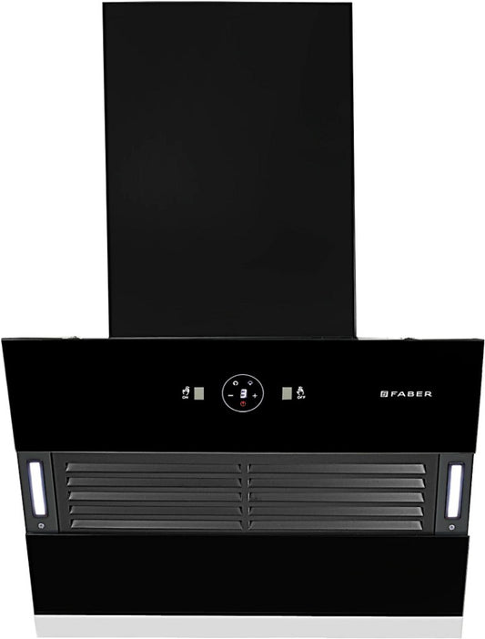 Faber HOOD VERTIGO FL SC AC BK 60 Auto Clean Wall Mounted Chimney - Black 1200 CMH