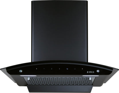 Elica FL 600 SLIM HAC MS NERO Auto Clean Wall Mounted Chimney - Black 1200 CMH