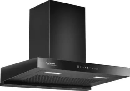 Hindware DARCIA 75CM 1200 CMH ( LAUNCH YEAR 2022 ) WITH MOTION SENSOR Auto Clean Wall Mounted Chimney - BLACK 1200 CMH