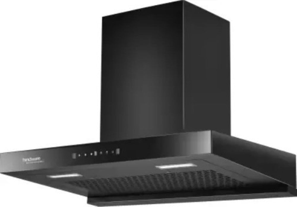 Hindware DARCIA 75CM 1200 CMH ( LAUNCH YEAR 2022 ) WITH MOTION SENSOR Auto Clean Wall Mounted Chimney - BLACK 1200 CMH