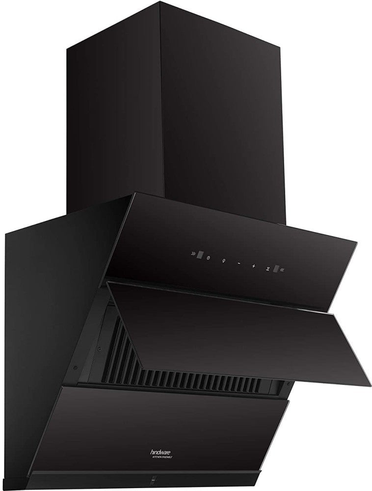 Hindware C100302 Auto Clean Wall Mounted Chimney - Black 1350 CMH