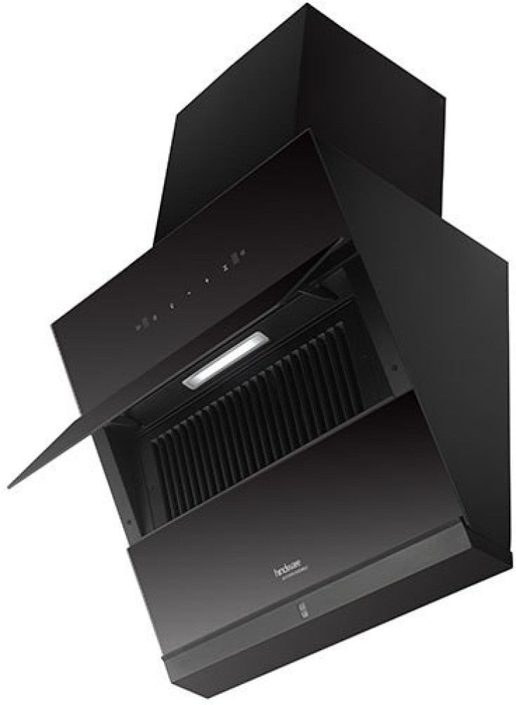 Hindware LEXIA 60 1350 CMH Auto Clean Wall Mounted Chimney - BLACK, BLACK GLASS 1350 CMH