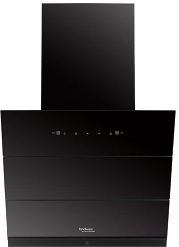 Hindware LEXIA 60 1350 CMH Auto Clean Wall Mounted Chimney - BLACK, BLACK GLASS 1350 CMH