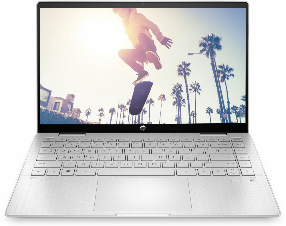 HP Pavilion x360 Core i3 12th Gen - (8 GB/512 GB SSD/Windows 11 Home) 14-ek0137TU पतला और हल्का लैपटॉप - 14 इंच, नेचुरल सिल्वर, 1.41 किलोग्राम, MS ऑफिस के साथ