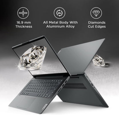 Lenovo IdeaPad 5 Core i7 12th Gen - (16GB/512GB SSD/Windows 11 Home) 15IAL7 लैपटॉप - 15.6 इंच, स्टॉर्म ग्रे, 1.85 किलोग्राम, MS Office के साथ