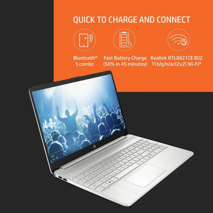 HP Laptop Ryzen 3 Quad Core 5300U - (8 GB/512 GB SSD/Windows 11 Home) 15s- eq2213AU Thin and Light Laptop - 15.6 Inch, Natural Silver, 1.69 Kg, With MS Office