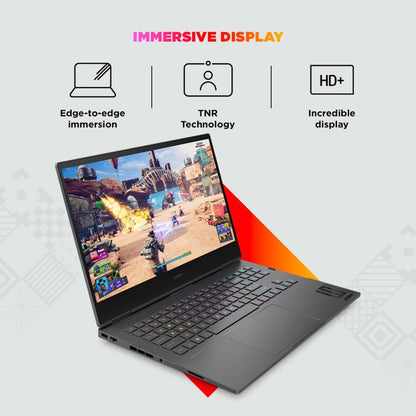 HP Omen Ryzen 7 Ryzen 7 ऑक्टा कोर 6800H - (16 GB/512 GB SSD/Windows 11 Home/4 GB ग्राफ़िक्स/NVIDIA GeForce RTX 3050) 16-n0050AX गेमिंग लैपटॉप - 16.1 इंच, मीका सिल्वर, 2.32 Kg, MS Office के साथ