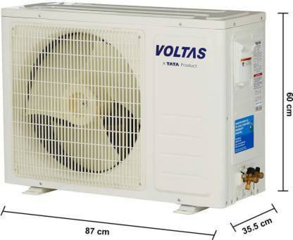 Voltas 1.5 Ton 3 Star Split AC  - White - 183 DZZ (R-32), Copper Condenser