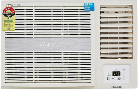 Voltas 1.5 Ton 5 Star Window AC  - White - 185 LZH-R32/185 LZH, Copper Condenser