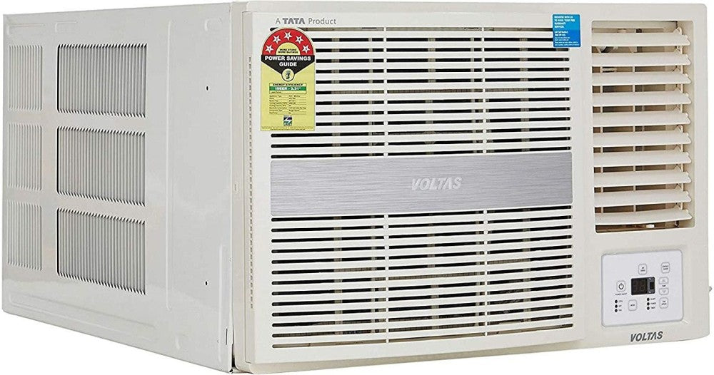 Voltas 1.5 Ton 5 Star Window AC  - White - 185 LZH-R32/185 LZH, Copper Condenser