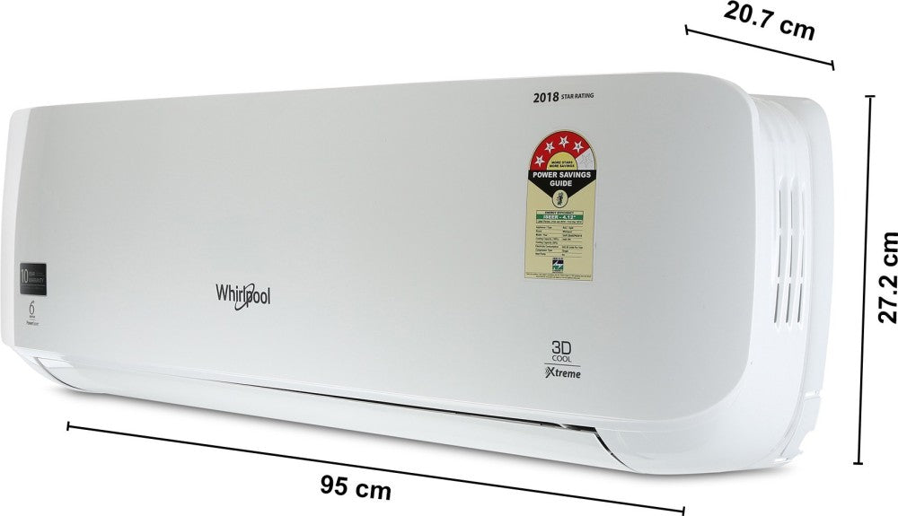 Whirlpool 1 Ton 3 Star Split Inverter AC  - White - 1T 3D COOL Purafresh Inverter 3S COPR, Copper Condenser