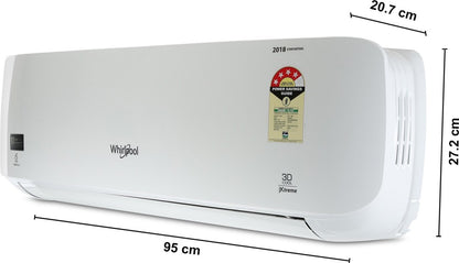 Whirlpool 1 Ton 3 Star Split Inverter AC  - White - 1T 3D COOL Purafresh Inverter 3S COPR, Copper Condenser