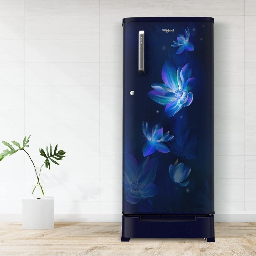 Whirlpool 184 L Direct Cool Single Door 3 Star Refrigerator - Sapphire Flower Rain, 205 WDE ROY 3S SAPPHIRE FLOWER RAIN-Z