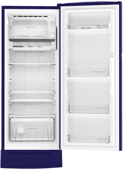 Whirlpool 215 L Direct Cool Single Door 4 Star Refrigerator with Base Drawer - Sapphire Flume, 230 IM PRO ROY 4S INV SAPPHIRE FLUME