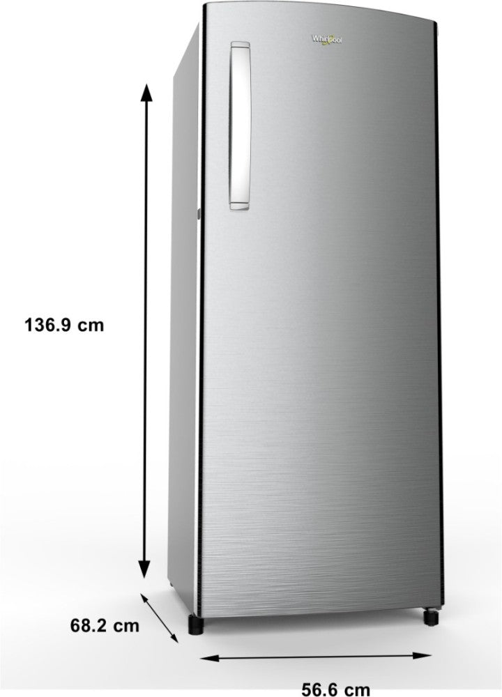 Whirlpool 215 L Direct Cool Single Door 3 Star Refrigerator - Alpha Steel, 230 IMPRO PRM 3S ALPHA STEEL