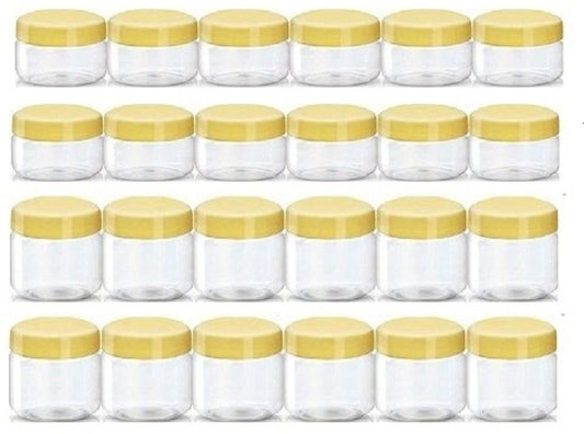 TREANDCARD Plastic Pickle Jar  - 50 ml, 100 ml - Pack of 24, White