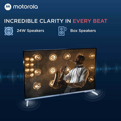 MOTOROLA Revou 2 109 cm (43 inch) Full HD LED Smart Android TV with Sound by boAt - 43FHDADMVVEE