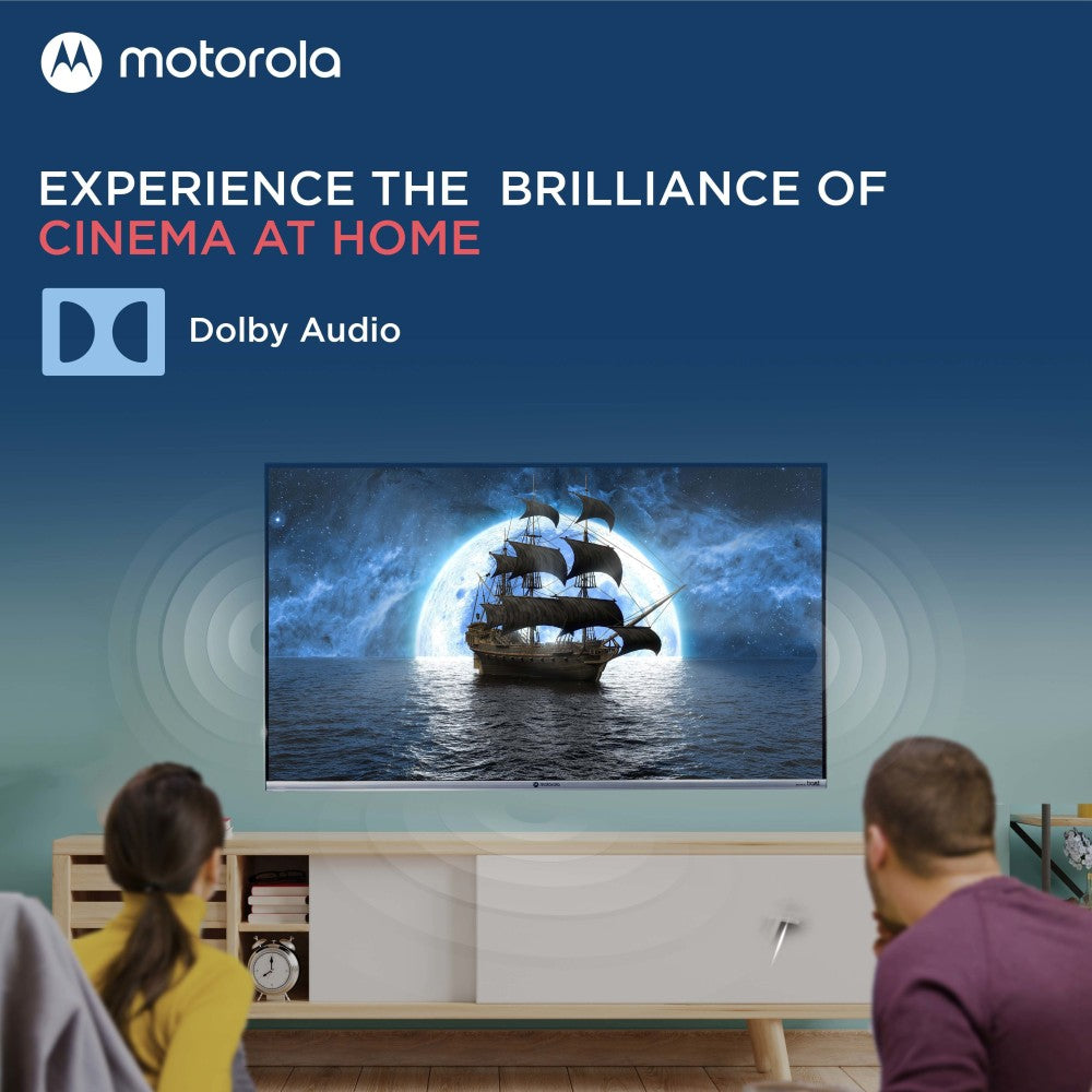 MOTOROLA Revou 2 109 cm (43 inch) Full HD LED Smart Android TV with Sound by boAt - 43FHDADMVVEE