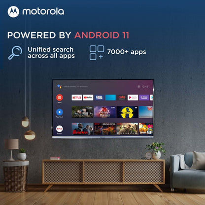 MOTOROLA Revou 2 109 cm (43 inch) Full HD LED Smart Android TV with Sound by boAt - 43FHDADMVVEE