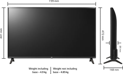 LG 80 cm (32 inch) HD Ready LED Smart WebOS TV with Alpha5 Gen5 AI Processor | (Ceramic Black) (2022 Model) - 32LQ576BPSA