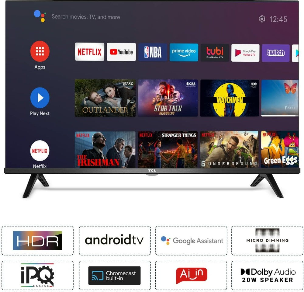 TCL 79.97 cm (32 inch) HD Ready LED Smart Android TV with 2022 Mode | 2 Years warranty - 32S615