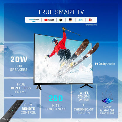 Infinix Y1 80 cm (32 inch) HD Ready LED Smart Linux TV with Wall Mount - 32Y1