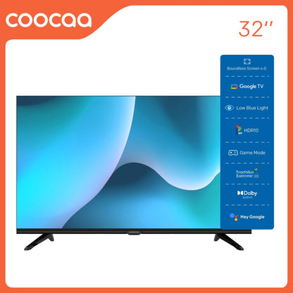 Coocaa Frameless 80 cm (32 inch) HD Ready LED Smart Google TV with HDR 10 Dolby Audio and Eye care technology - 32Z72