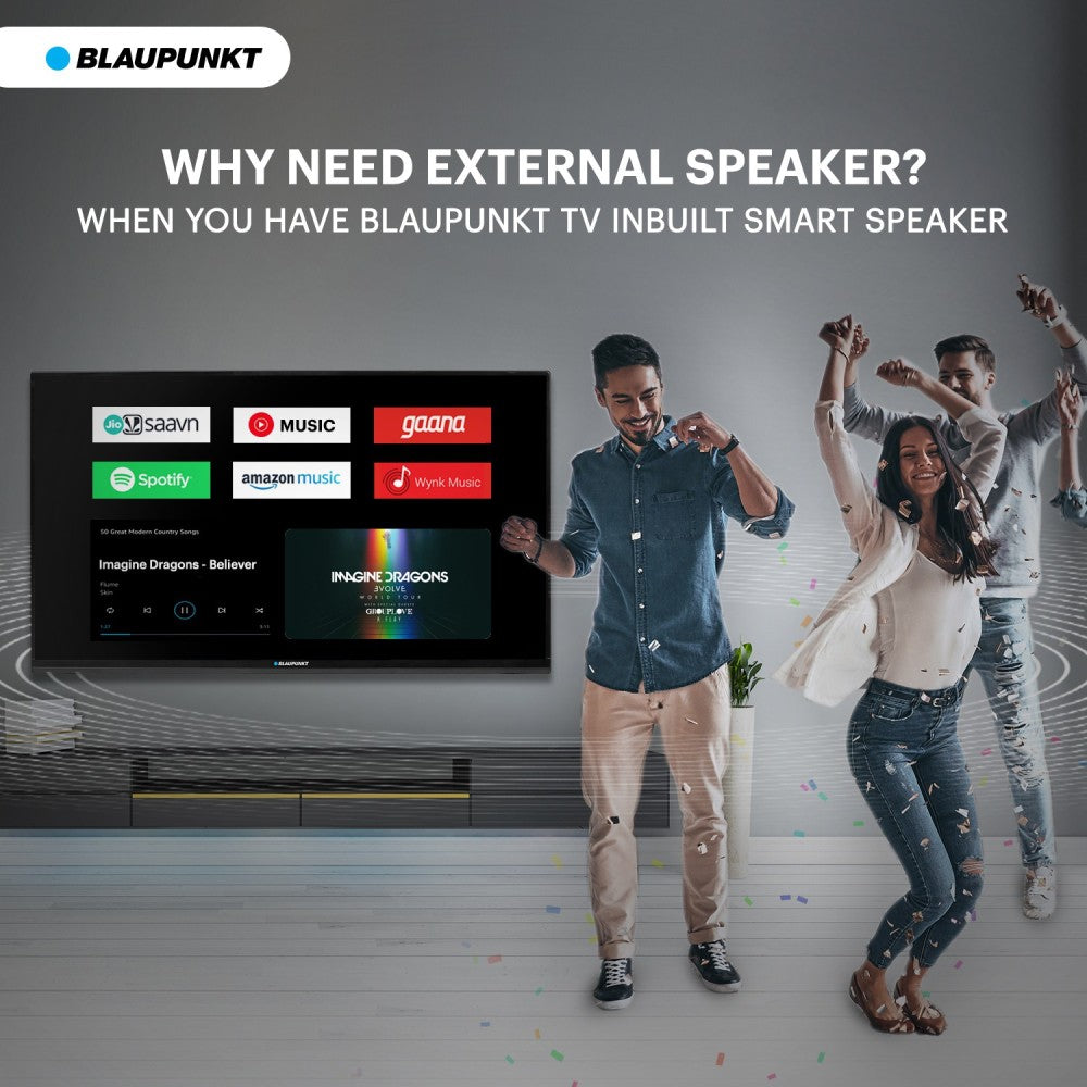 Blaupunkt Cybersound 98 cm (40 Inch) HD Ready LED Smart Android TV with 40W Speaker - 40CSA7809