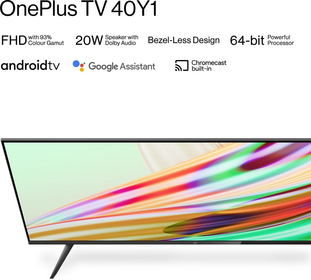 OnePlus Y1 100 cm (40 inch) Full HD LED Smart Android TV with Dolby Audio - 40FA1A00/40FA1A00_V1