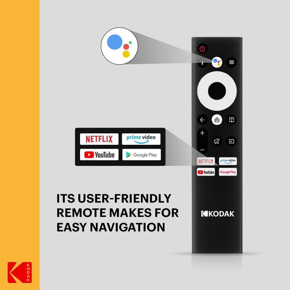 KODAK CA PRO 108 cm (43 inch) Ultra HD (4K) LED Smart Android TV with Dolby MS12 & Dolby Digital Plus - 43CAPRO5022