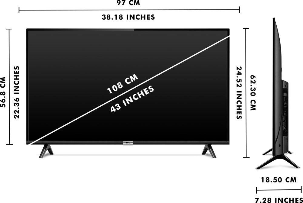 टीसीएल एस6500 सीरीज 108 सेमी (43 इंच) फुल एचडी एलईडी स्मार्ट एंड्रॉइड टीवी - 43एस6500एफएस