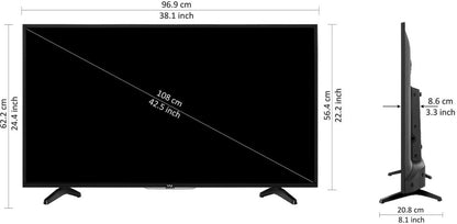 वीयू प्रीमियम 108 सेमी (43 इंच) फुल एचडी एलईडी स्मार्ट एंड्रॉइड टीवी - 43UA