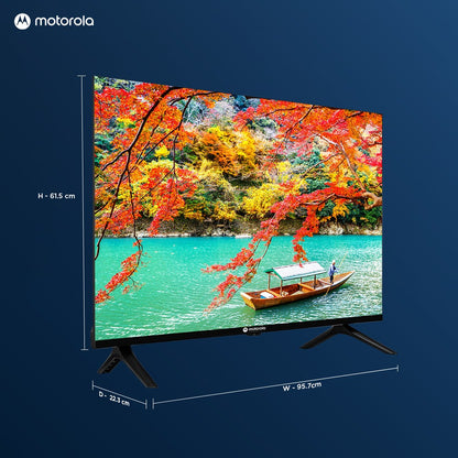 MOTOROLA Envision 109 cm (43 inch) Ultra HD (4K) LED Smart Android TV with Bezel-Less Design, Google Voice Assistant, and Dolby Audio (2023) - 43UHDADMXSBE