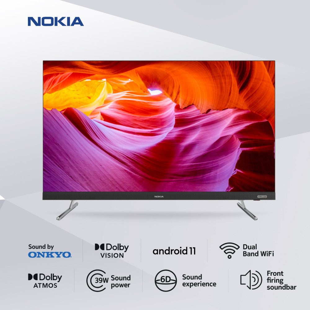 Nokia 109 cm (43 इंच) Ultra HD 4K LED स्मार्ट Android TV with Sound by Onkyo and Dolby Atmos - 43UHDADNDT8P