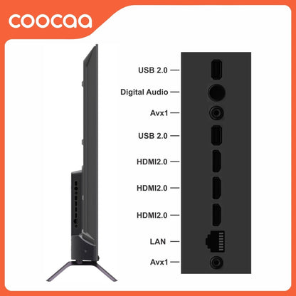 Coocaa Frameless 108 cm (43 inch) Ultra HD (4K) LED Smart Google TV with HDR 10 Dolby Audio and Eye care technology - 43Y72