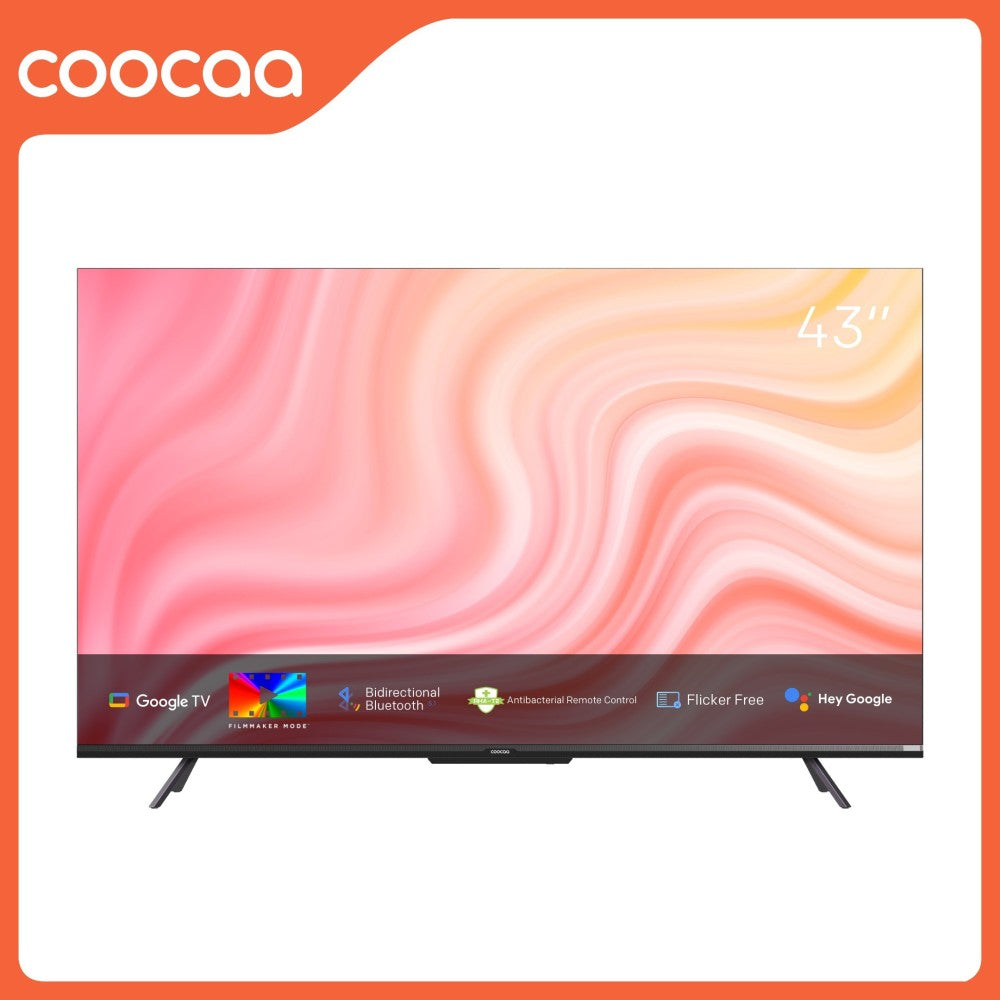 Coocaa Frameless 108 cm (43 inch) Ultra HD (4K) LED Smart Google TV with HDR 10 Dolby Audio and Eye care technology - 43Y72